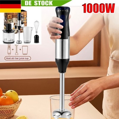 1000W Stabmixer Hand Blender Pürierstab Pürierer Püriergerät Mixer Edelstahl
