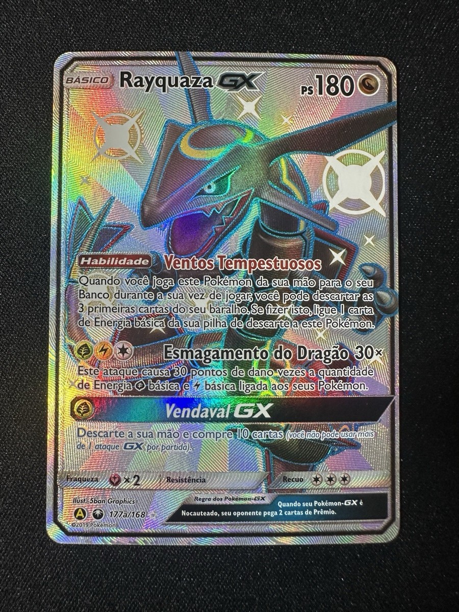 Pokemon TCG Rayquaza GX 177a/168 Alternate Art Shiny Card Hidden