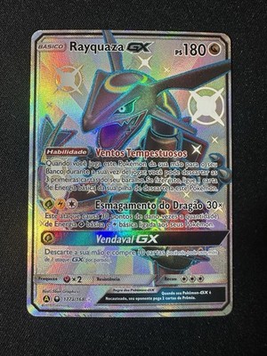 Pokemon TCG Rayquaza GX 177a/168 Alternate Art Shiny Card Hidden