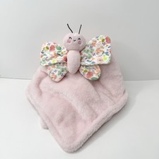 Carters Just One You Pink Butterfly Floral Wings Plush Lovey Security Blanket