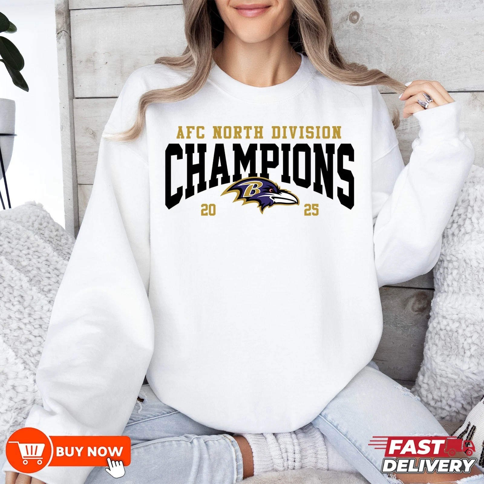Baltimore Ravens AFC North Division Champions 2025 Sweatshirt