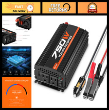 750W Car Power Inverter DC 12V to AC 110V, Dual AC 2A USB Charging Ports