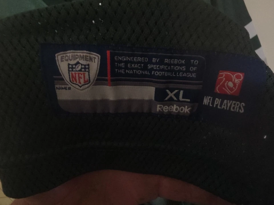 Camiseta deportiva para hombre Reebok New York Jets #6 Mark Sanchez verde sobre el campo talla XL larga +2 Foto 4 de 4