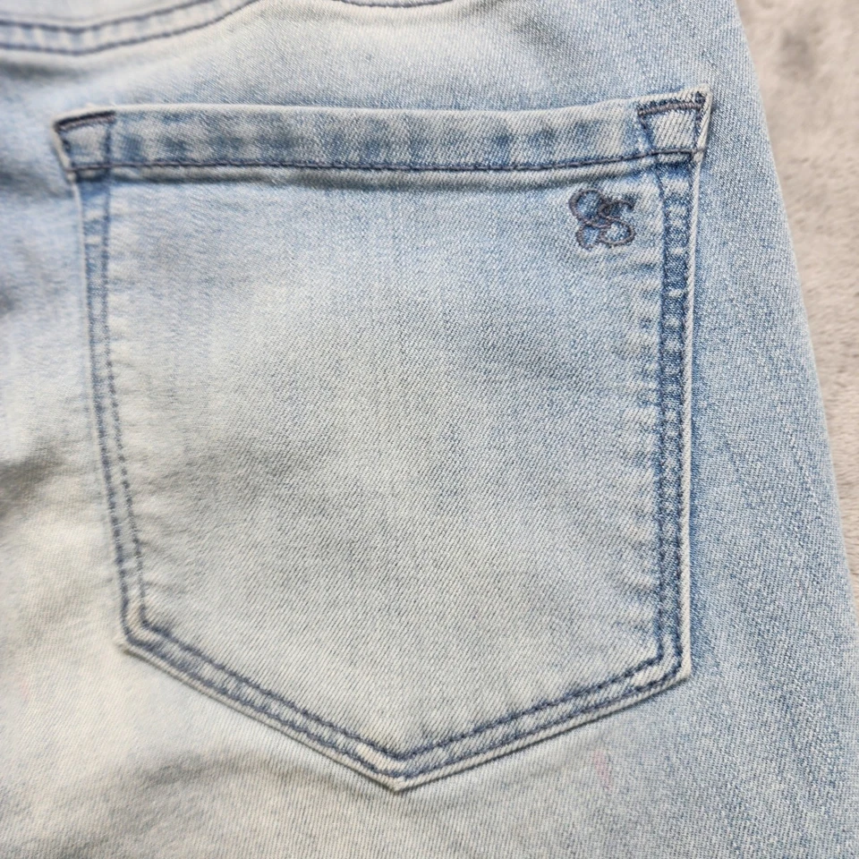 Женские джинсы Jessica Simpson 28 Blue Light Wash Uptown High Rise Raw Hem Stretch - Изображение 3 из 4