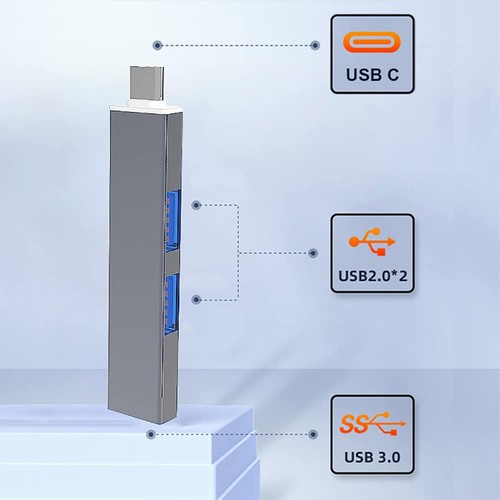USB 3.0 3 Port USB Hub 2.0 Use Power Adapter Multiple Expander USB 3.0 Hub _ha - Afbeelding 10 van 20