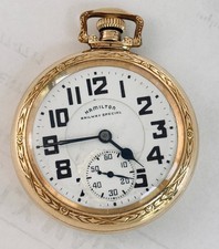 1960 Hamilton Railway Special 992B 16s 21J Railroad Pocket Watch