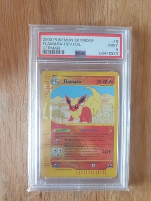 Pokemon Flamara Reverse Holo SK 8 PSA 9 Skyridge Deutsch