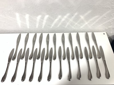 JA Henckels Stainless Steel Set of 23 Dinner Table Knives Flatware