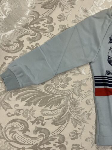 BONDS Vintage Kids Fleece Jumper Size 2 Blue Baseball Retro Home run Design NEW - Picture 5 of 12