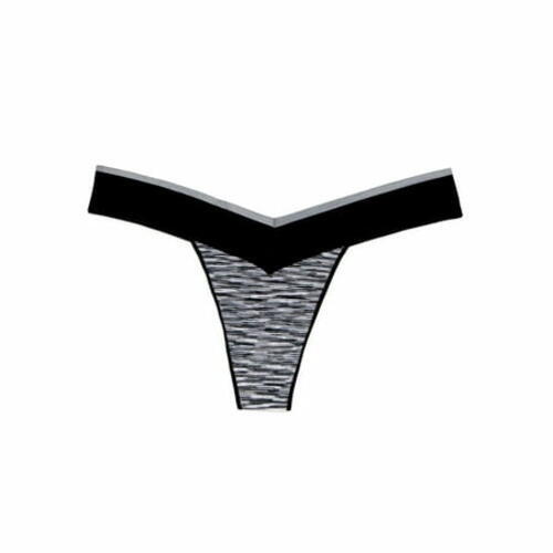 No Boundaries Women's Seamless Thong 3X XXXL Black Grey Stretchy Soft - Afbeelding 1 van 1