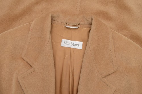 Autentico cappotto Max Mara lana cashmere beige icona taglia US 8,UK 12,IT 42 - Foto 9 di 15