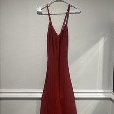 HOUSE OF CB Devi Jumpsuit Red Bandage Side Zip On Stretch V Neck Size S