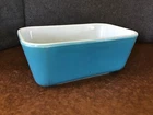 Vintage Pyrex Turquoise Blue Refrigerator Dish ~  502-B Rectangle