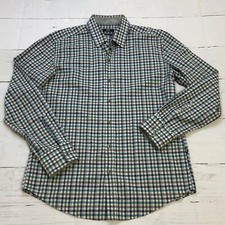 Hugo Boss Multicolor Plaid Long Sleeve Button Up Shirt Men Size XL Slim Fit