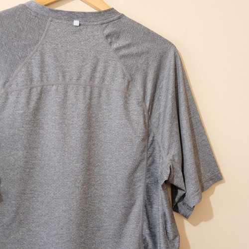Kirkland Signature Mens T-Shirt Active Gym Stretch Gray Heather Medium #p80-6 - Picture 8 of 9
