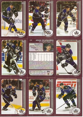 2002-03 Topps Hockey Los Angeles Kings Team Set - Regular Silver Foil (10) w/ RC