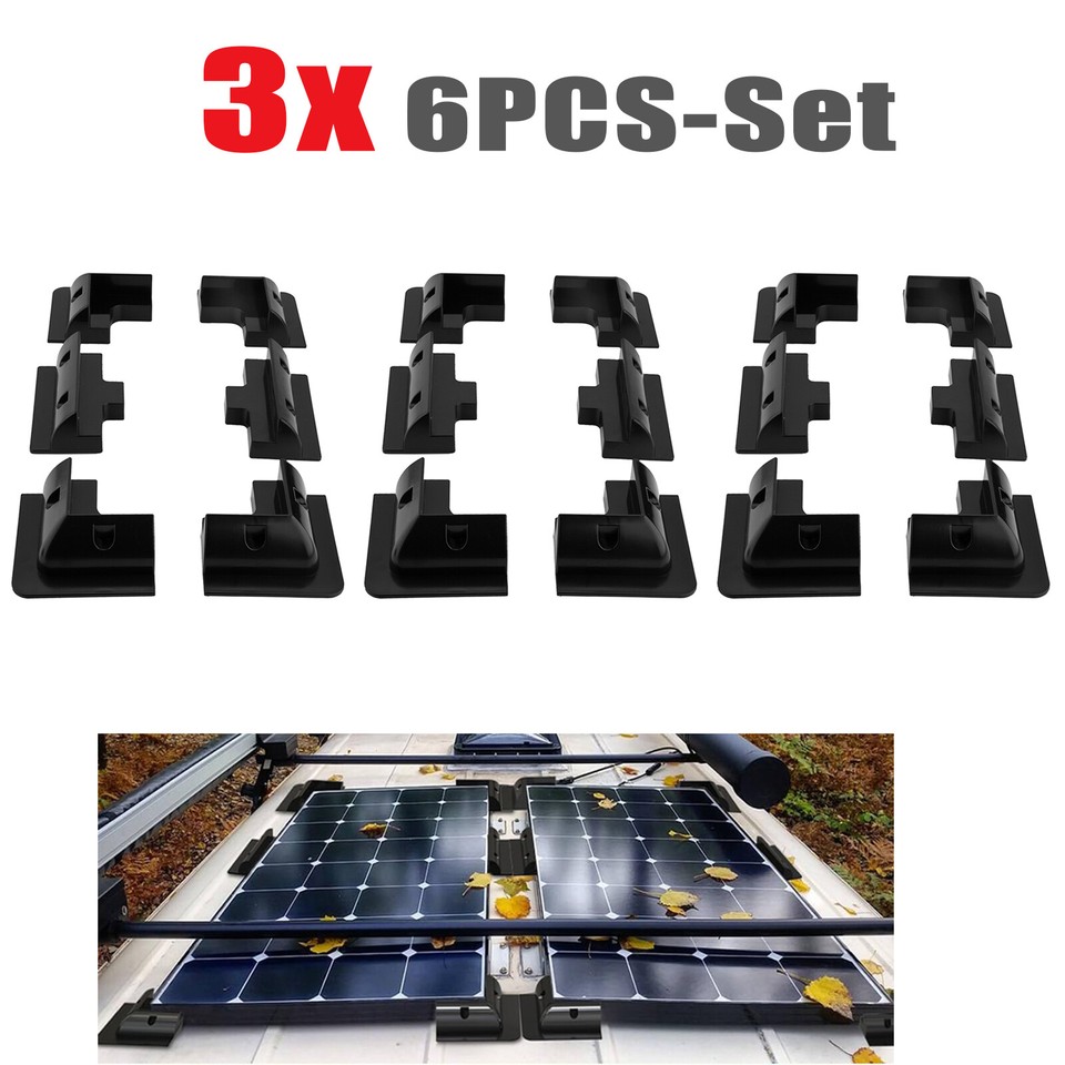 Solar Panel Corner Mounting Brackets Kit RV Vehicle Caravan Boat Roof