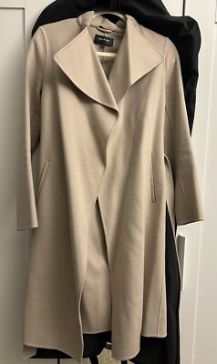 Mackage Women's Belted Beige 100% Wool Coat Size XXS 