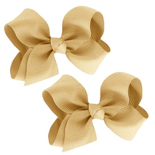 WD2U Baby Girls Set of 2 Small Grosgrain 3" Pigtail Hair Bows Alligator Clips - Picture 30 of 62