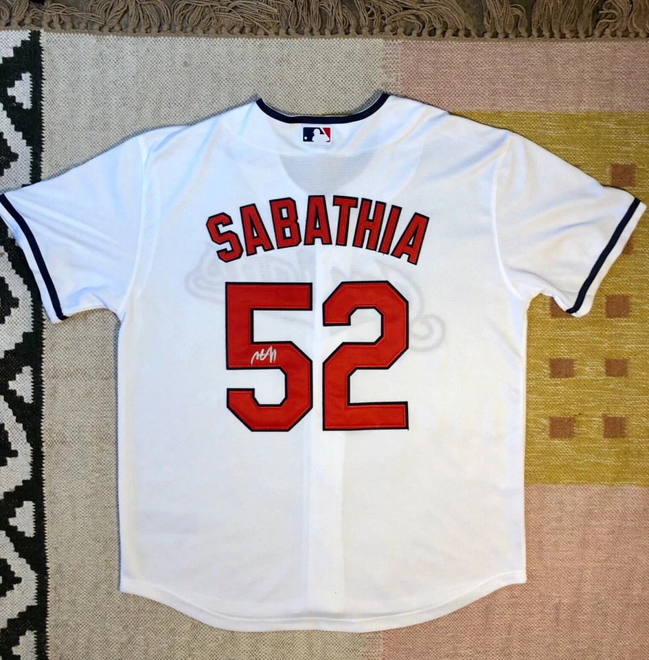 C.C. Sabathia Signed Autograph Cleveland Indians MLB Jersey RARE EXACT PROOF - Image 3 of 4