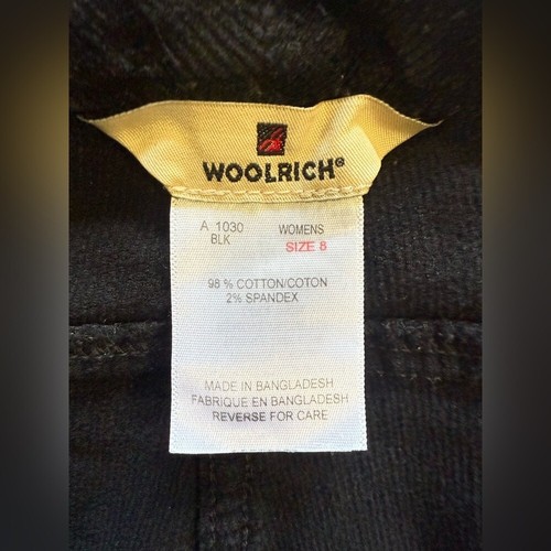 Woolrich Women’s Black Corduroy Straight Leg Pants - Size 8 - Picture 5 of 6