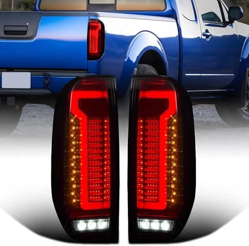 Pair Dynamic LED Smoked Rear Tail Lights Lamps For Nissan Navara D40 2004-2014 - Picture 3 of 20