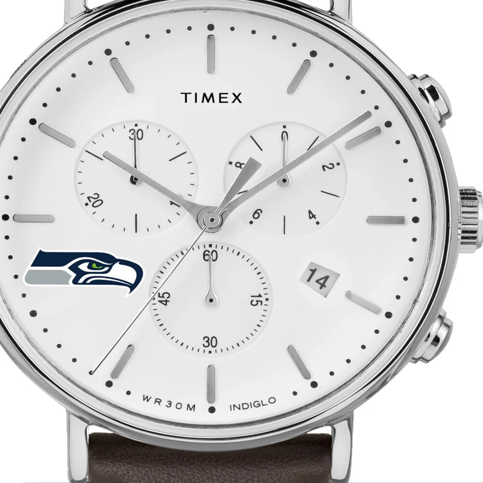 Reloj Hombre Columbus Azul Chaquetas Cronógrafo Correa Cuero Reloj Foto 2 de 4