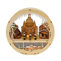 Runder Led Schwibbogen 29,5 Cm Batteriebetrieben Weihnachtsdeko Hti-Living