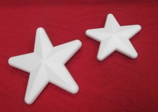 FORME DI POLISTIROLO "STELLA" DUE GRANDEZZE DA DECORARE O DIPINGERE IDEA REGALO