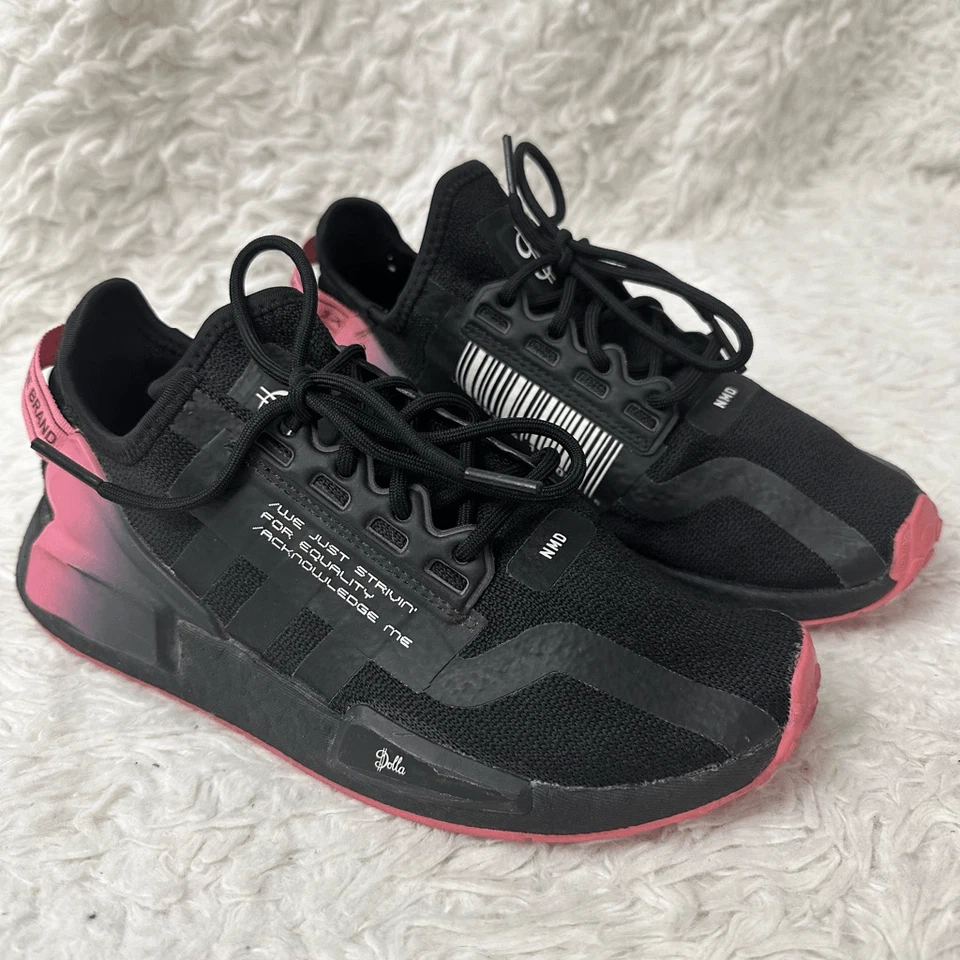 Adidas NMD_R1 V2 Damian Lillard DOLLA Negro/Rosa Tenis Talla 6 Mujer JUVENTUD Foto 2 de 4