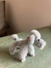 vintage ARA 1 3/4” grey poodle pocket pet made of wool chenille in Austria — photo 3