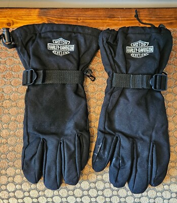 Men's Harley-Davidson Black Lightweight Gloves, Size Medium, Nylon Sure Grip