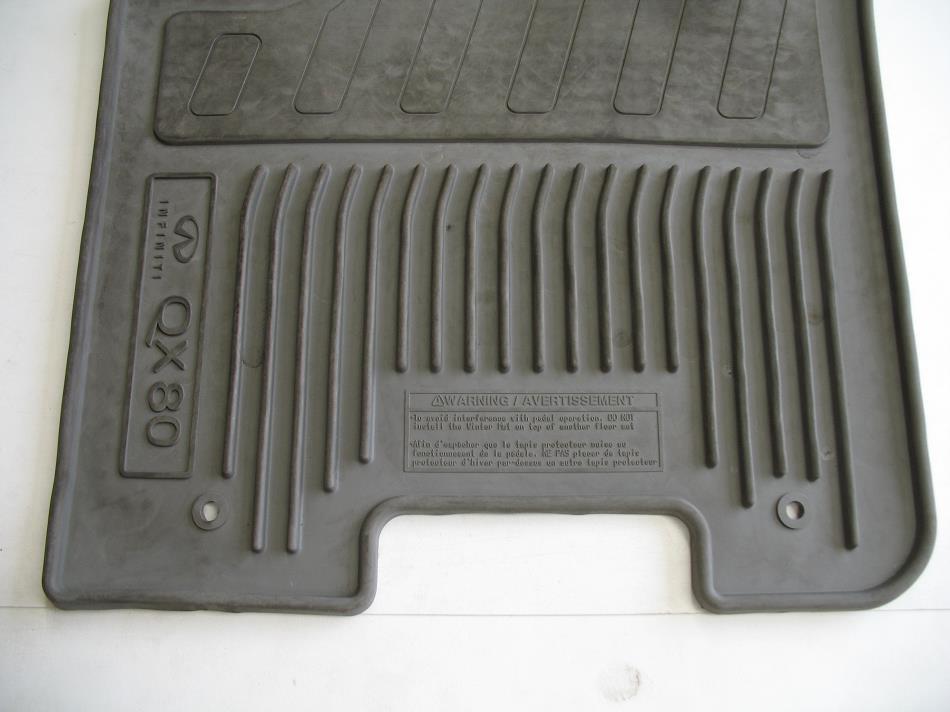14 15 16 17 18 INFINITI QX80 GRAY RUBBER ALL WEATHER SEASON FLOOR MATS