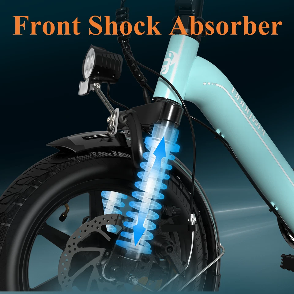 Bodywel T16PRO 14 Inch E-Bike 250W Electric Bike Bicycle Ebike For 140-185cm - Image 3 of 4