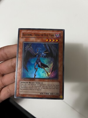 Yugioh Blackwing Shura The Blue Flame Super Rare Near Mint Limited Edition