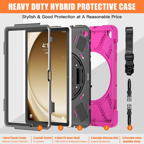 Shockproof Rotate Case Cover For Samsung Galaxy Tab A/A9/S2/S3/S6/S7/S8/S9 Plus - Picture 80 of 120