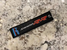 New Black BMW Motorsports S1000RR Double Sided Motorcycle Keychain - US Seller