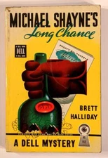 Michael Shayne's Long Chance, Brett Halliday, Dell 112 Vintage Paperback Mystery