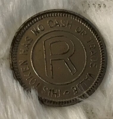 Vintage R This Token Awarded For Skill No Cash or Trade Value Token | eBay