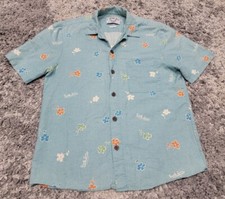 Jams World Mens Edition Flower Daze Blue Cotton Slim Fit M Button Shirt Hawaiian