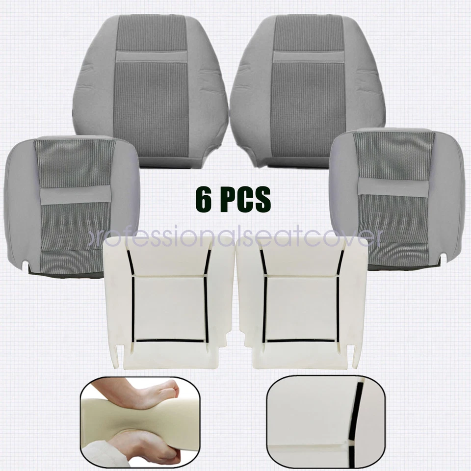 Cubierta de asiento de tela y cojín de espuma para Dodge Ram 1500 2006 2007 2008 2009 ambos lados Foto 2 de 4