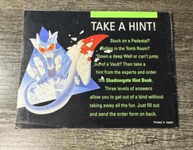 Authentic Original Nintendo NES Shadowgate Manual Only! Instruction booklet