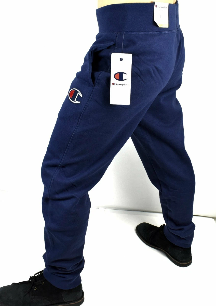 Champion Men's Classic Logo Fleece Jogger Sweatpants - Blue