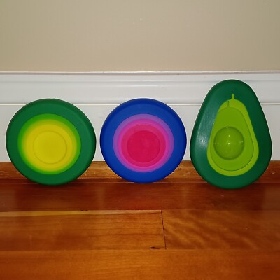 Faberware Food Huggers Reusable Saver Cap Lid Vegetable Fruit Avocado Set of 10