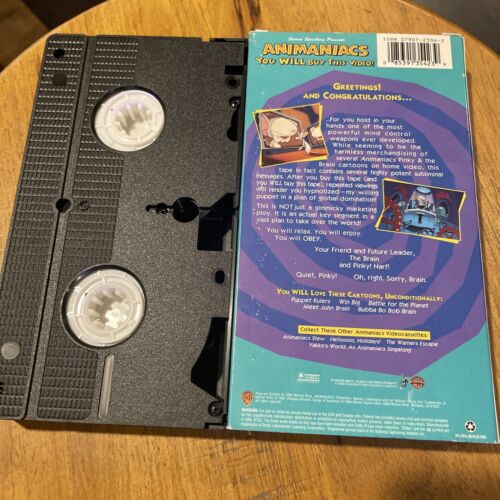 Animaniacs - You WILL Buy This Video (VHS, 1994) Pinky & The Brain Warner Bros. - Picture 2 of 2