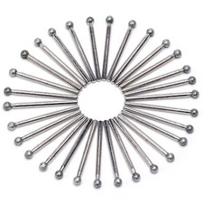 30Pcs Round Diamond Carving Burrs 5mm Ball Grinding Bits 1/8" Shank for Dremel