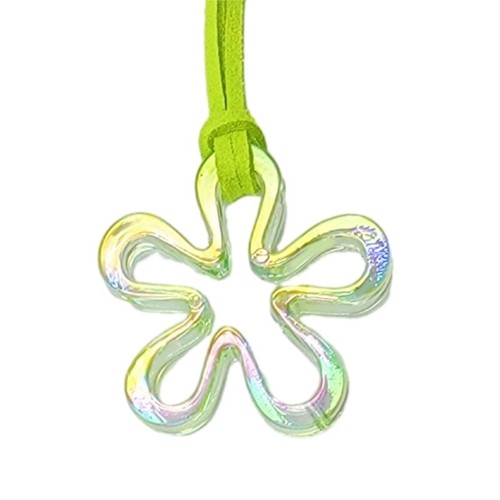 Cute Flower Pendant Chokers Hollowed Floral Necklace Acrylic Material for Teen - Picture 3 of 13