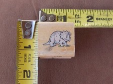 1 1/8 x 1 1/8" Baby Triceratops Rubber Stamp A576 Hero Arts