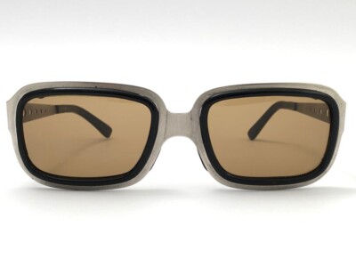 VINTAGE OLIVER GOLDSMITH 1970 SILVER MATTE BLACK INSERTS ITALY