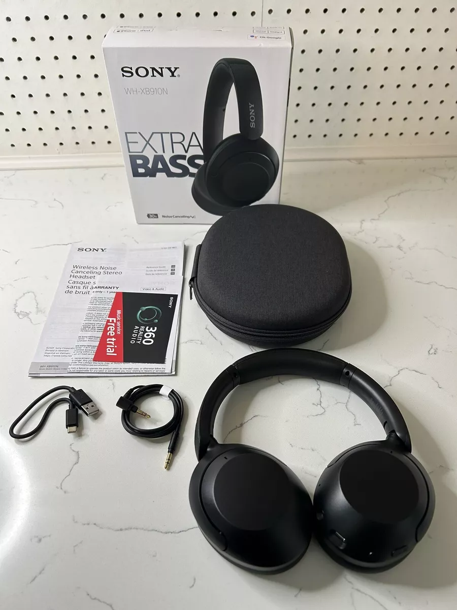 Sony WH-XB910N EXTRA BASS Bluetooth Wireless Noise-Canceling Headphones -  Black 27242922723